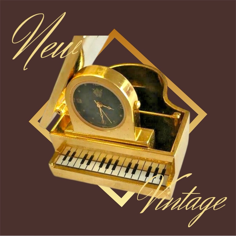 Vintage Timex Gold Miniature Piano Clock